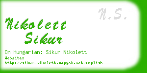 nikolett sikur business card